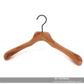 18" Luxury Fir Bigger Shoulder Wooden Jacket Hangers with Wooden Bar